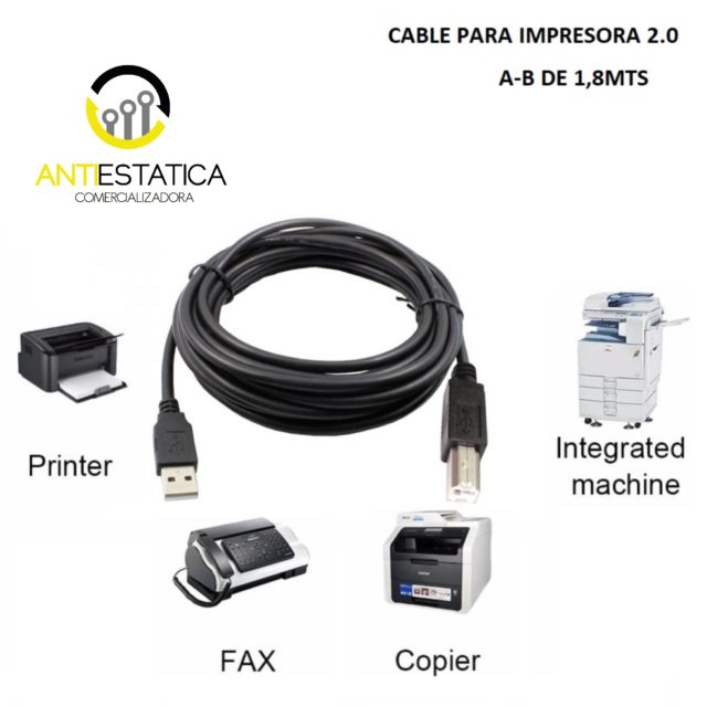 Cable Usb Ab 18metros Pc Impresora Antiestatica