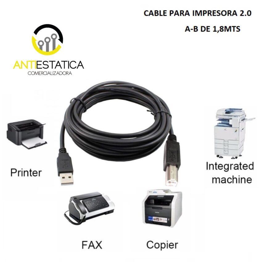 Cable USB A/B 1.8METROS- PC/ IMPRESORA