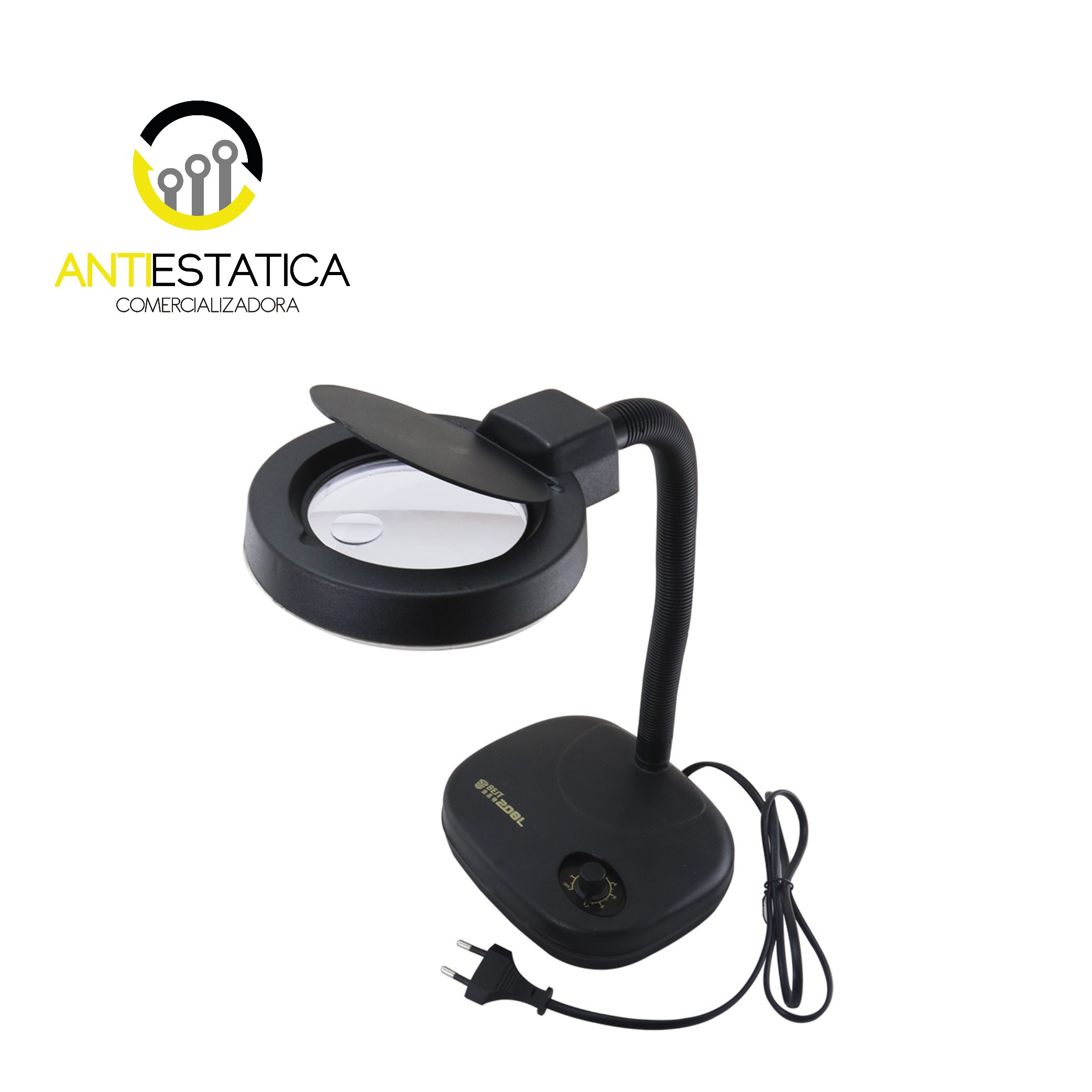 LAMPARA LUPA LED DE MESA REGULABLE 5X-10X - Antiestatica