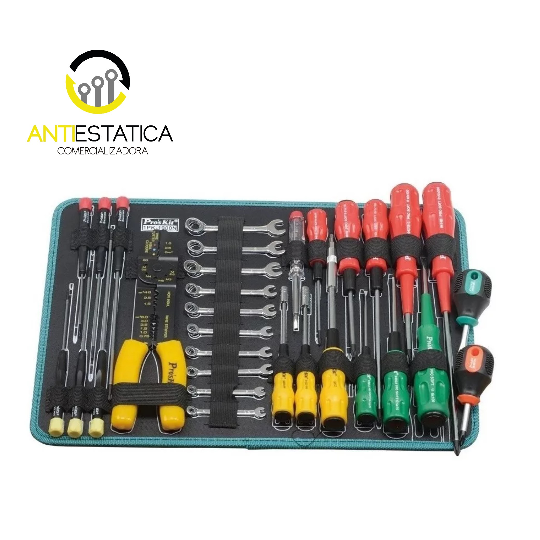 MALETA PROSKIT 75 PIEZAS PROFESIONAL PROSKIT IPK-1900 - Antiestatica