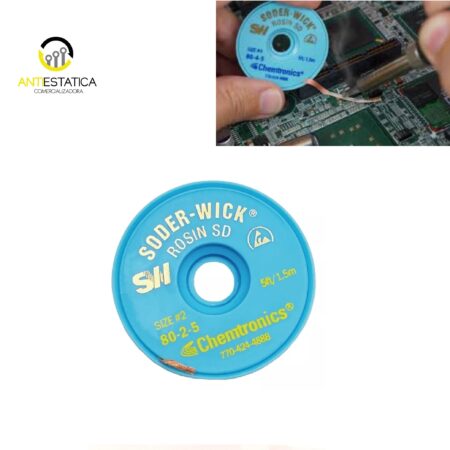 MALLA PARA DESOLDAR CHEMTRONICS DE 1,5MM ORIGINAL USA