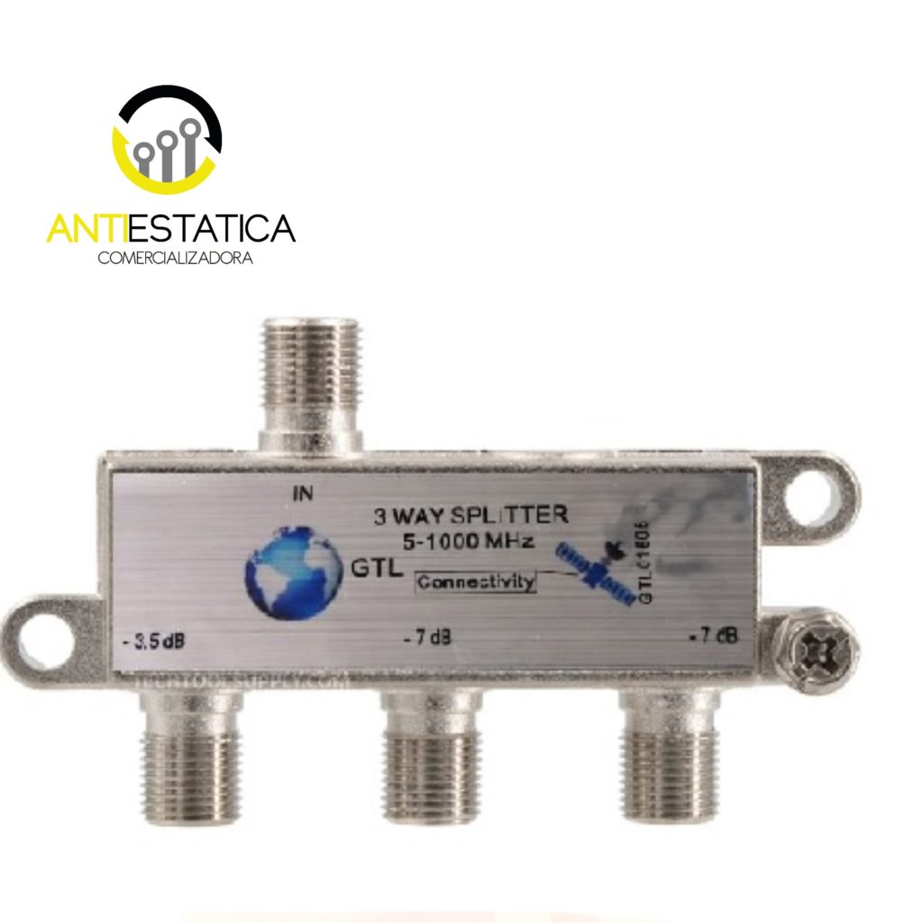 SPLITTER COAXIAL DE TELEVISION Y CABLE 1X3 VIAS (51000MHZ)GTL