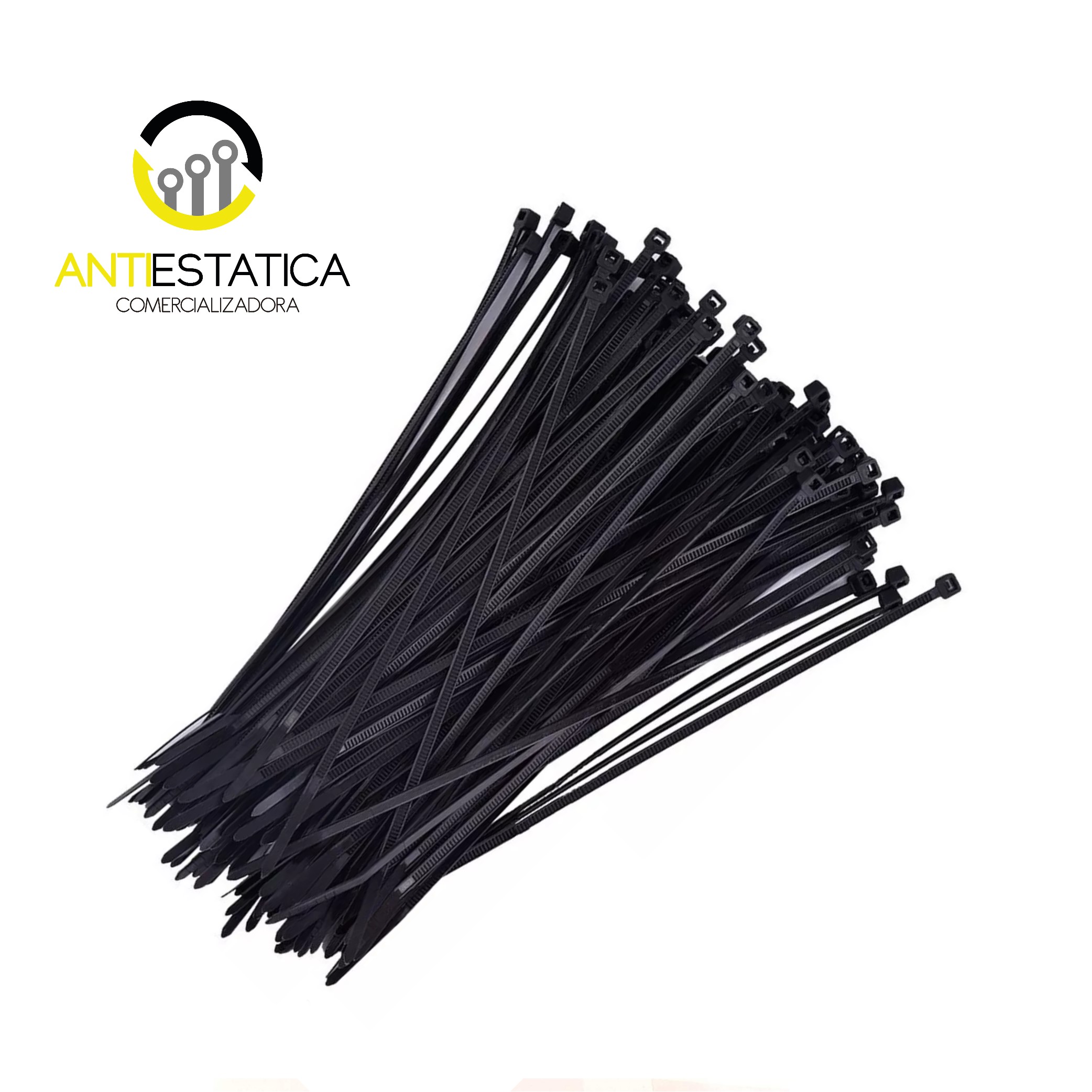 AMARRA PLASTICAS 3,6X200MM NEGRA SET 100UNIDADES - Antiestatica