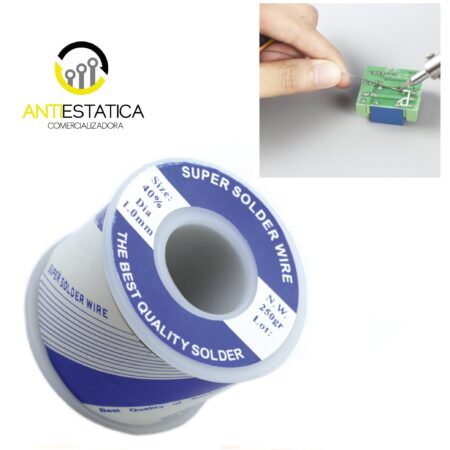 SOLDADURA DE ESTAÑO DE 1MM EN 60/40 ROLLO 250GRS
