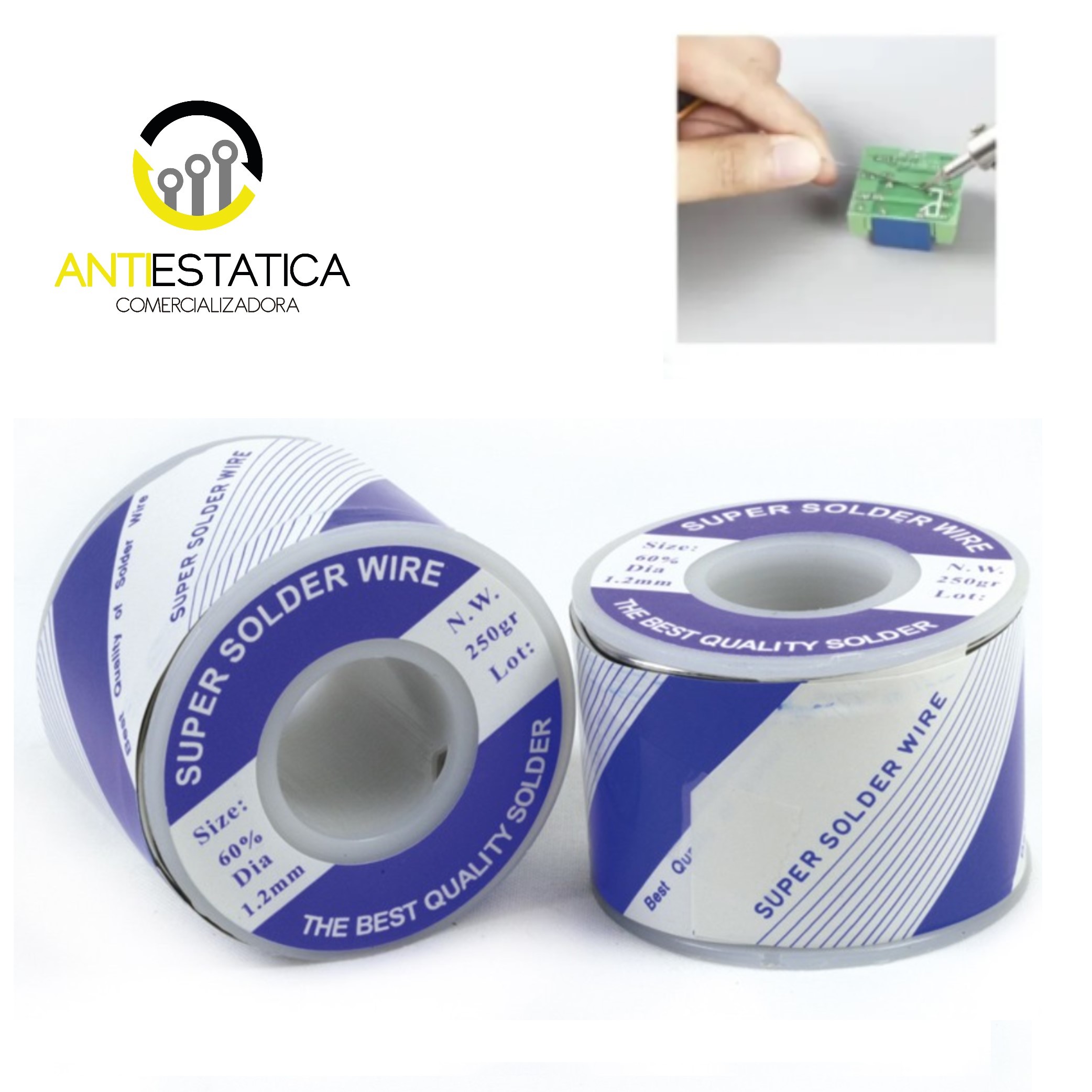 SOLDADURA DE ESTAÑO DE 1.2MM EN 60/40 ROLLO 250GRS