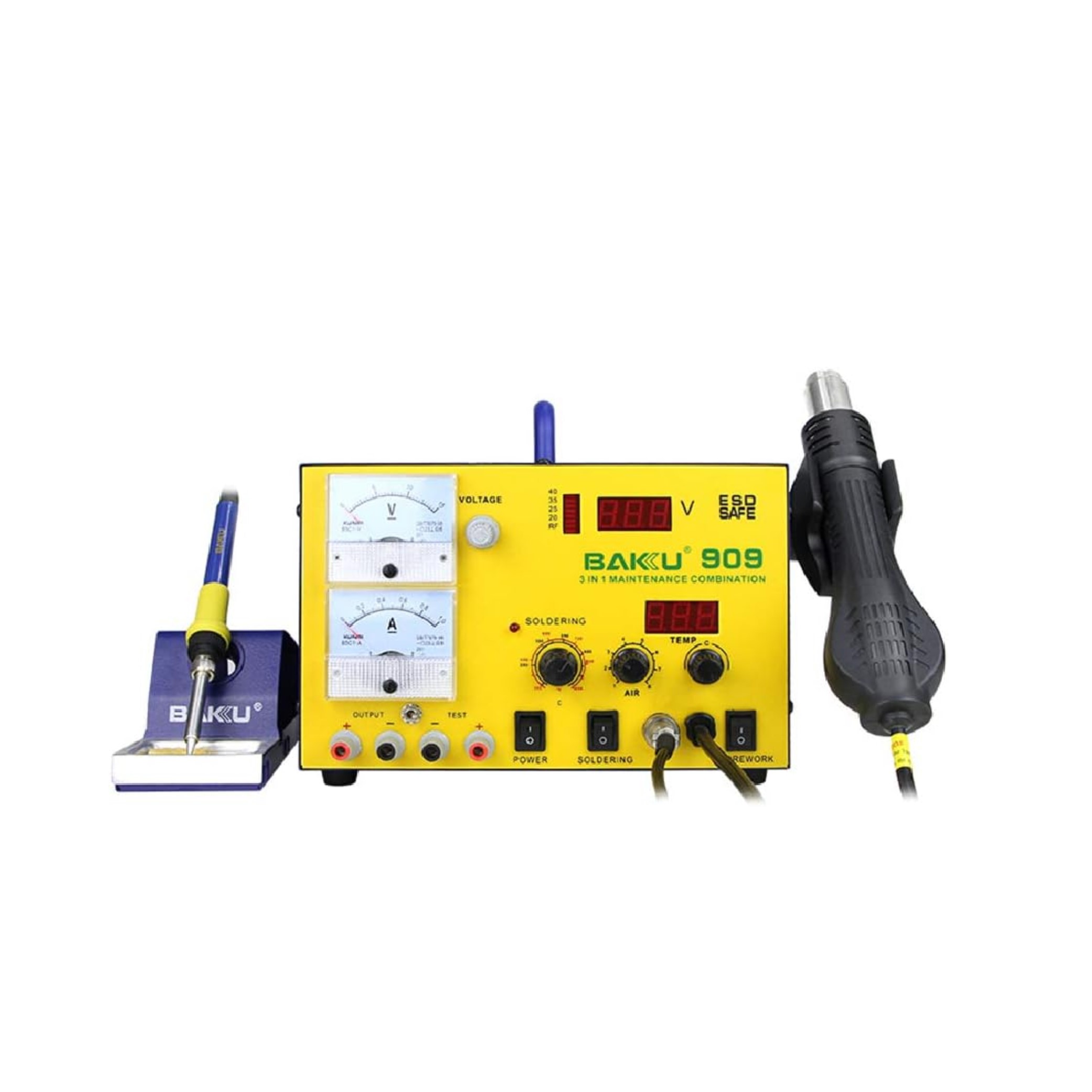 ESTACION DE SOLDAR Y CALOR BAKU 909 PARA ELECTRONICA